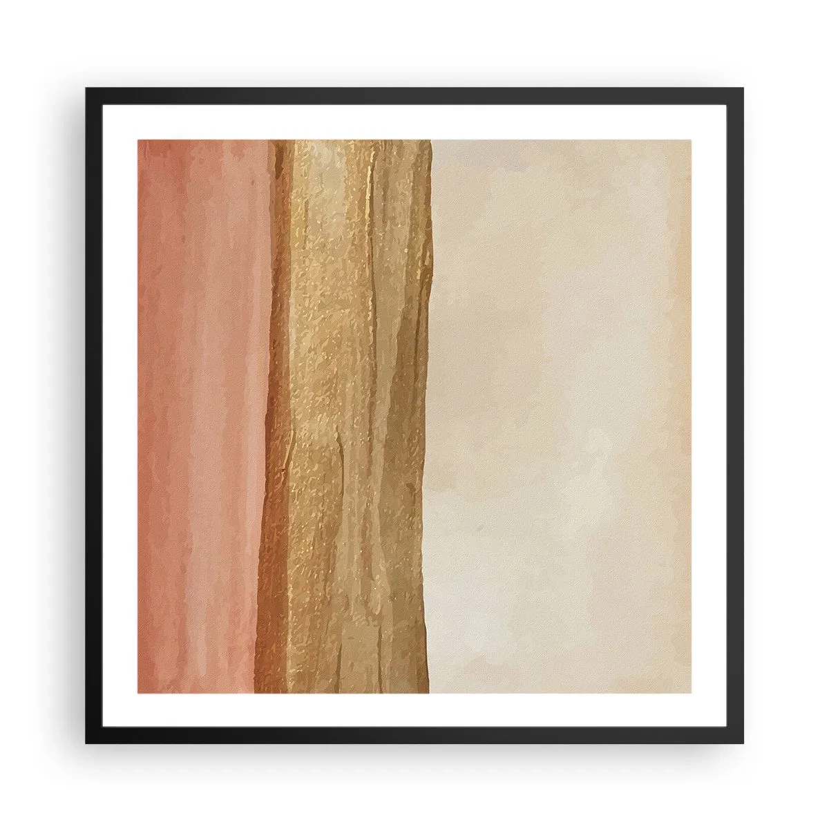 Plakat i sort ramme - Lodret sammensætning - 60x60 cm