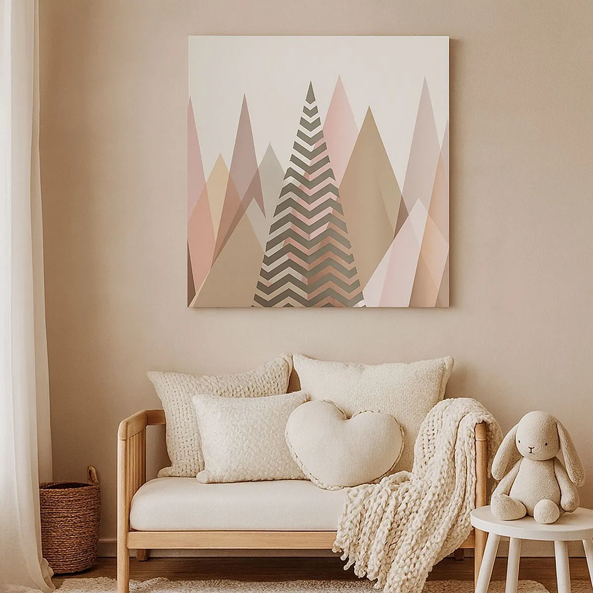 Lærredstryk - Billede på lærred - Pyramide udsigt - 30x30 cm