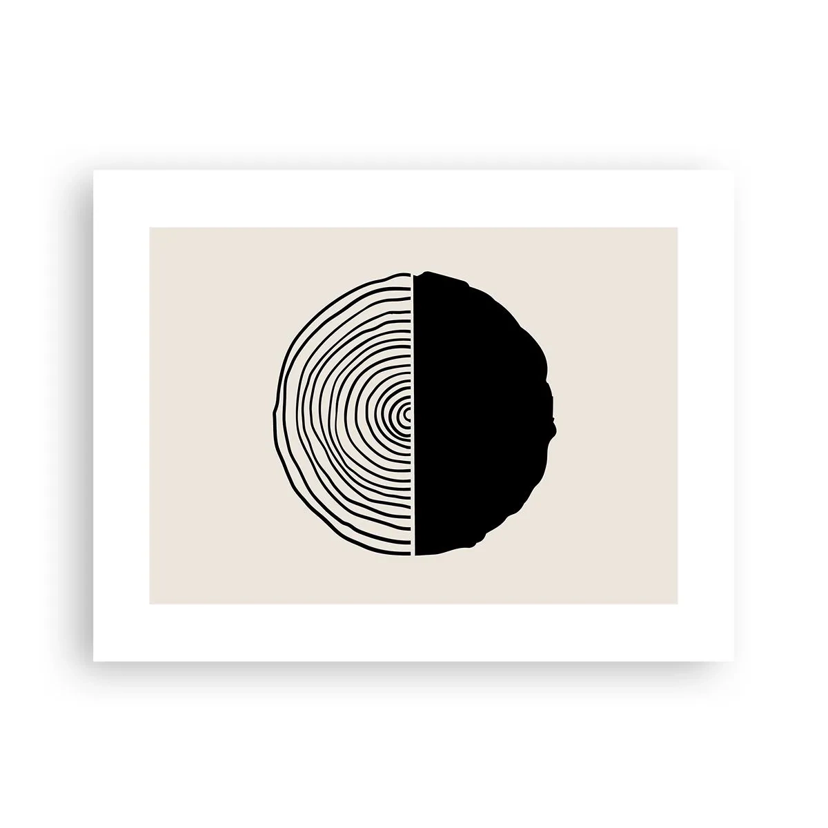 Plakat - Halvt og halvt - 40x30 cm