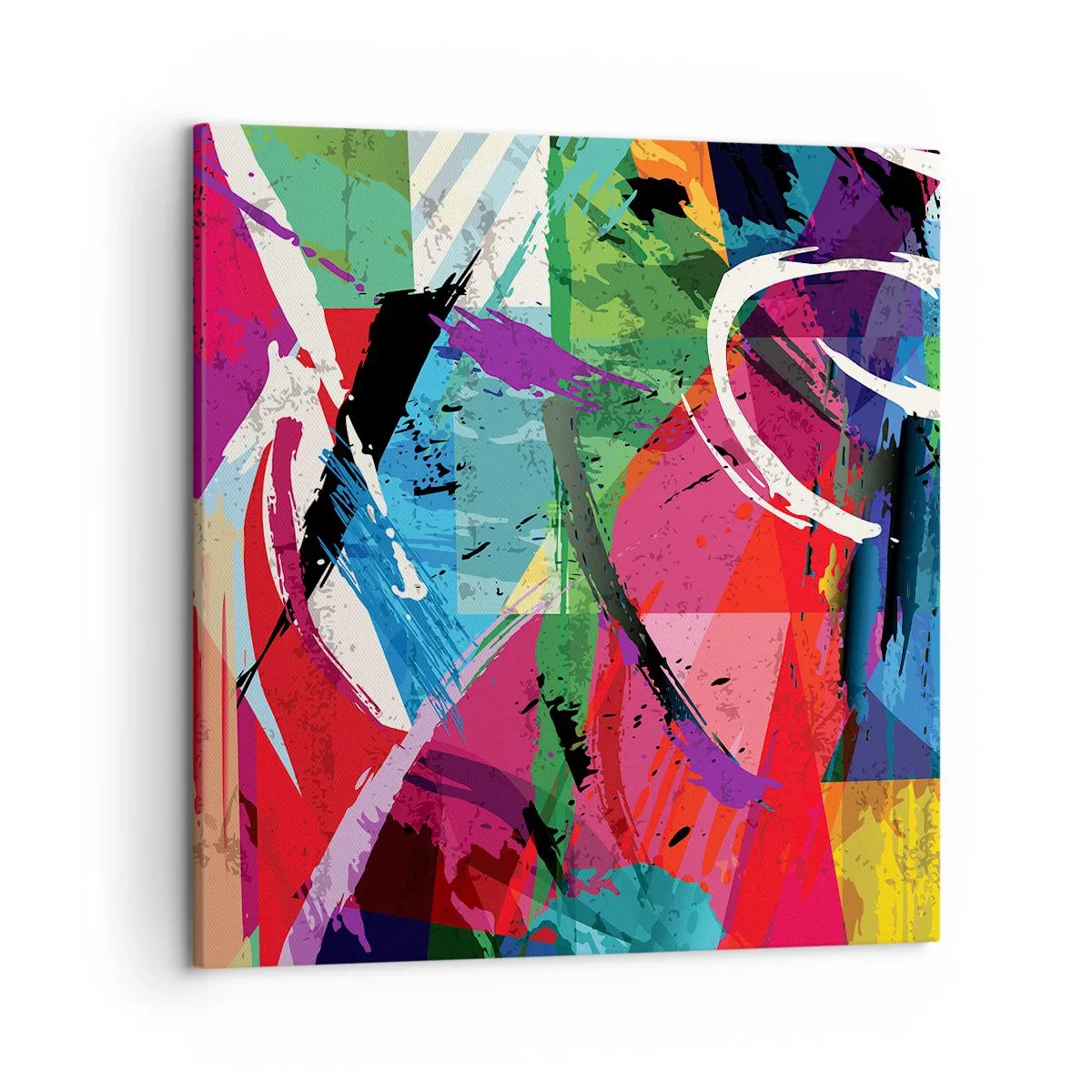 Lærredstryk - Billede på lærred - Hurtig, livlig og hoppende - 50x50 cm