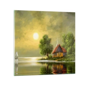 Billede på glas - Smukt, som fra et billede - 70x70 cm