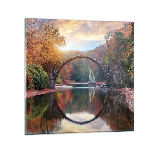 Billede på glas - På den anden side af spejlet - 60x60 cm