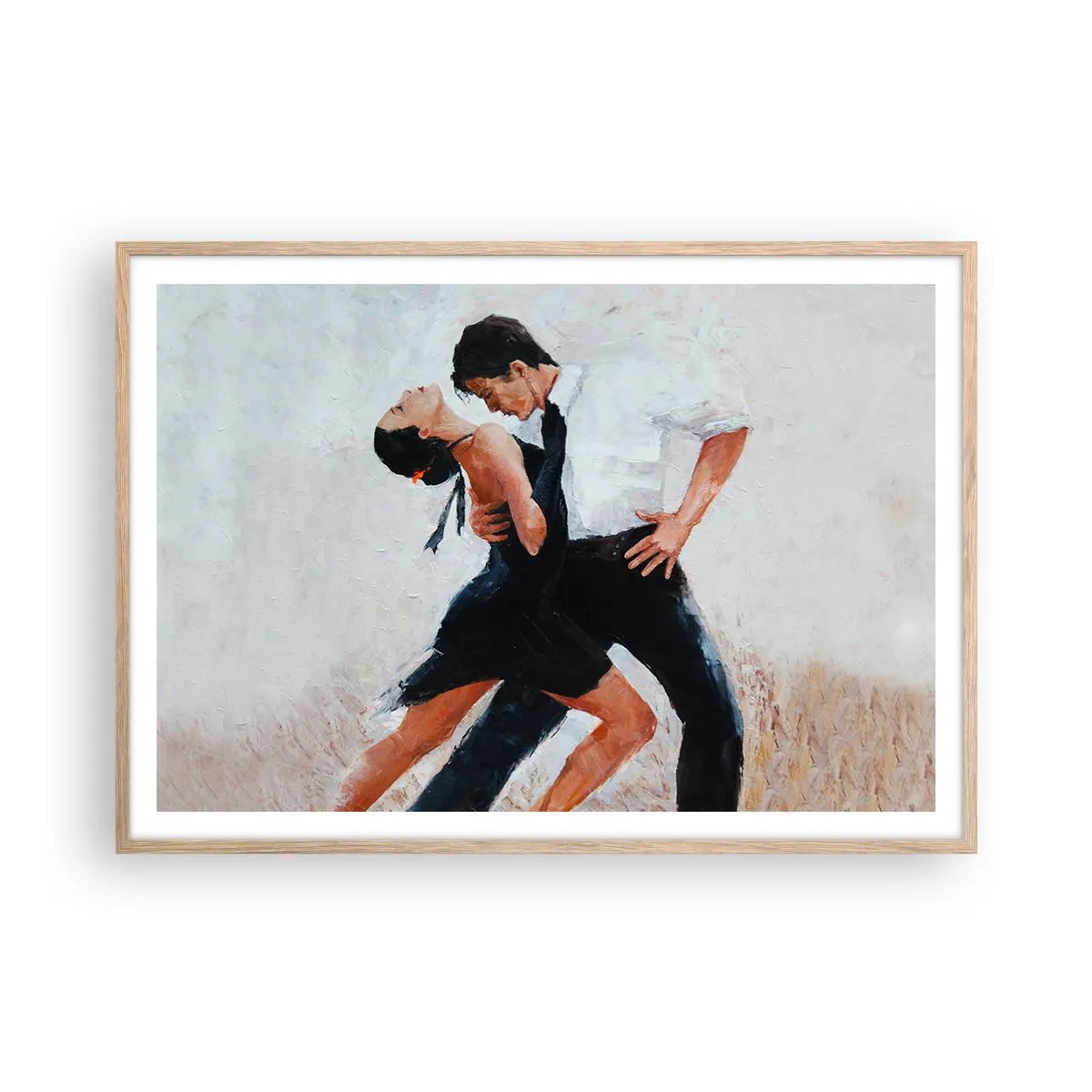 Plakat i ramme af lyst egetræ - Mine drømmes tango - 100x70 cm
