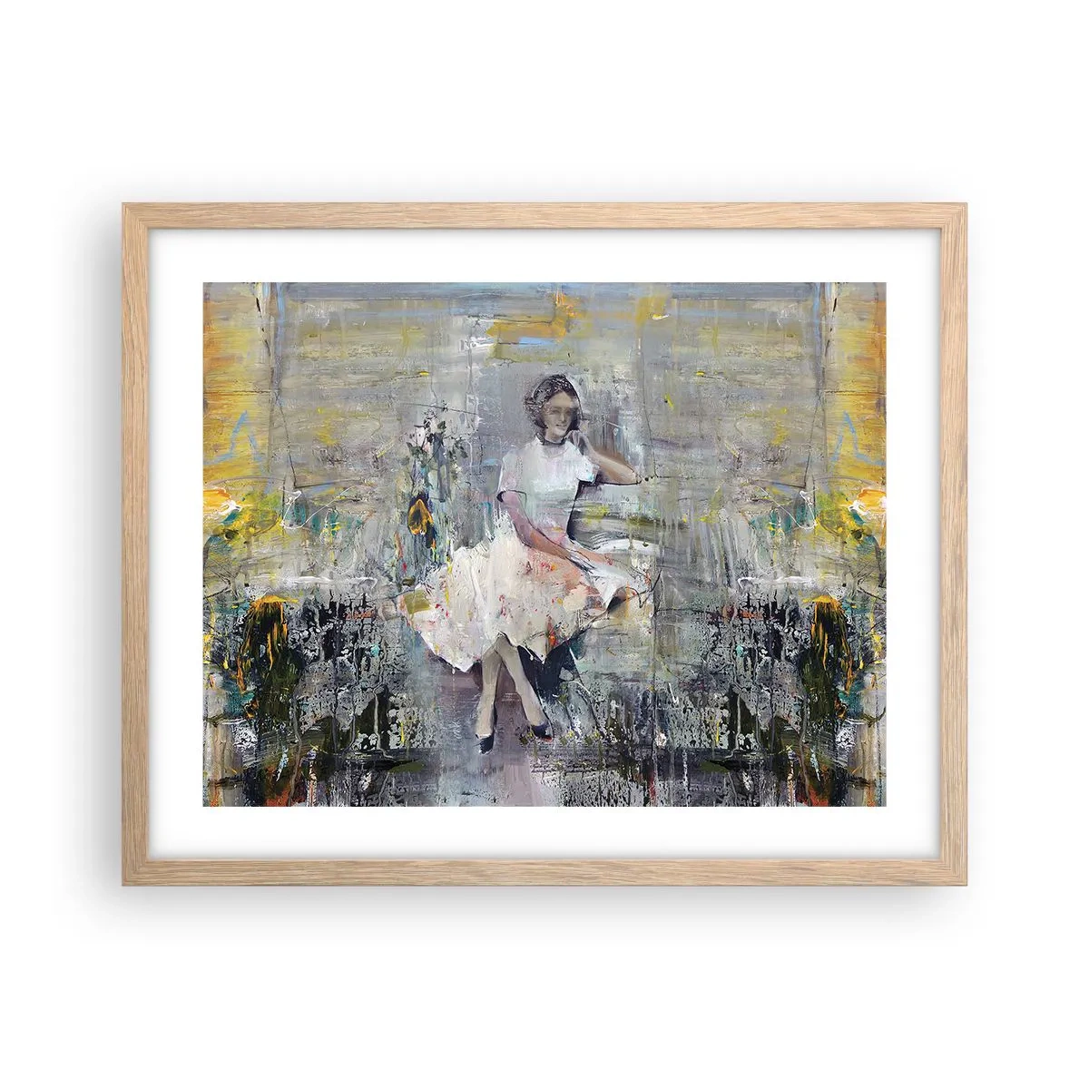 Plakat i ramme af lyst egetræ - Klassisk og moderne - 50x40 cm