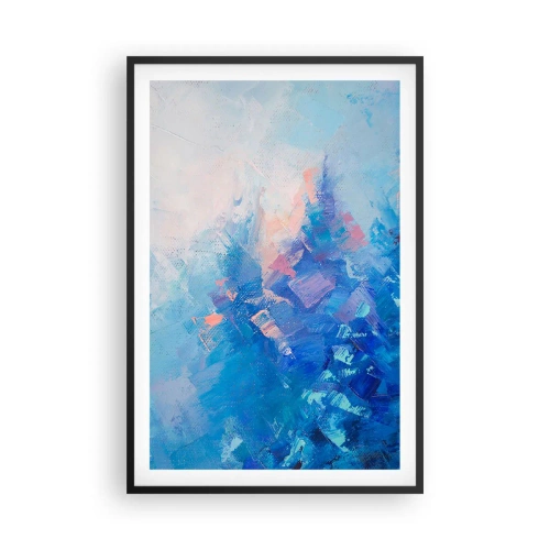 Plakat i sort ramme - Vinter abstraktion - 61x91 cm