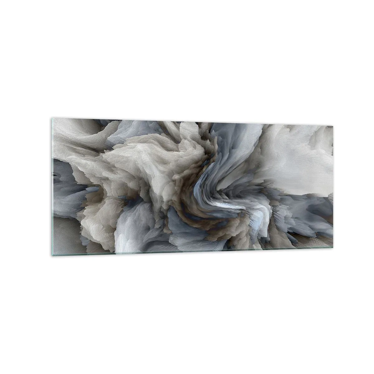 Billede på glas - Sten og blomst - 120x50 cm