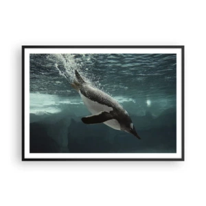 Plakat i sort ramme - Velkommen til min verden - 100x70 cm