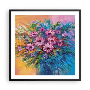 Plakat i sort ramme - Livets energi - 60x60 cm