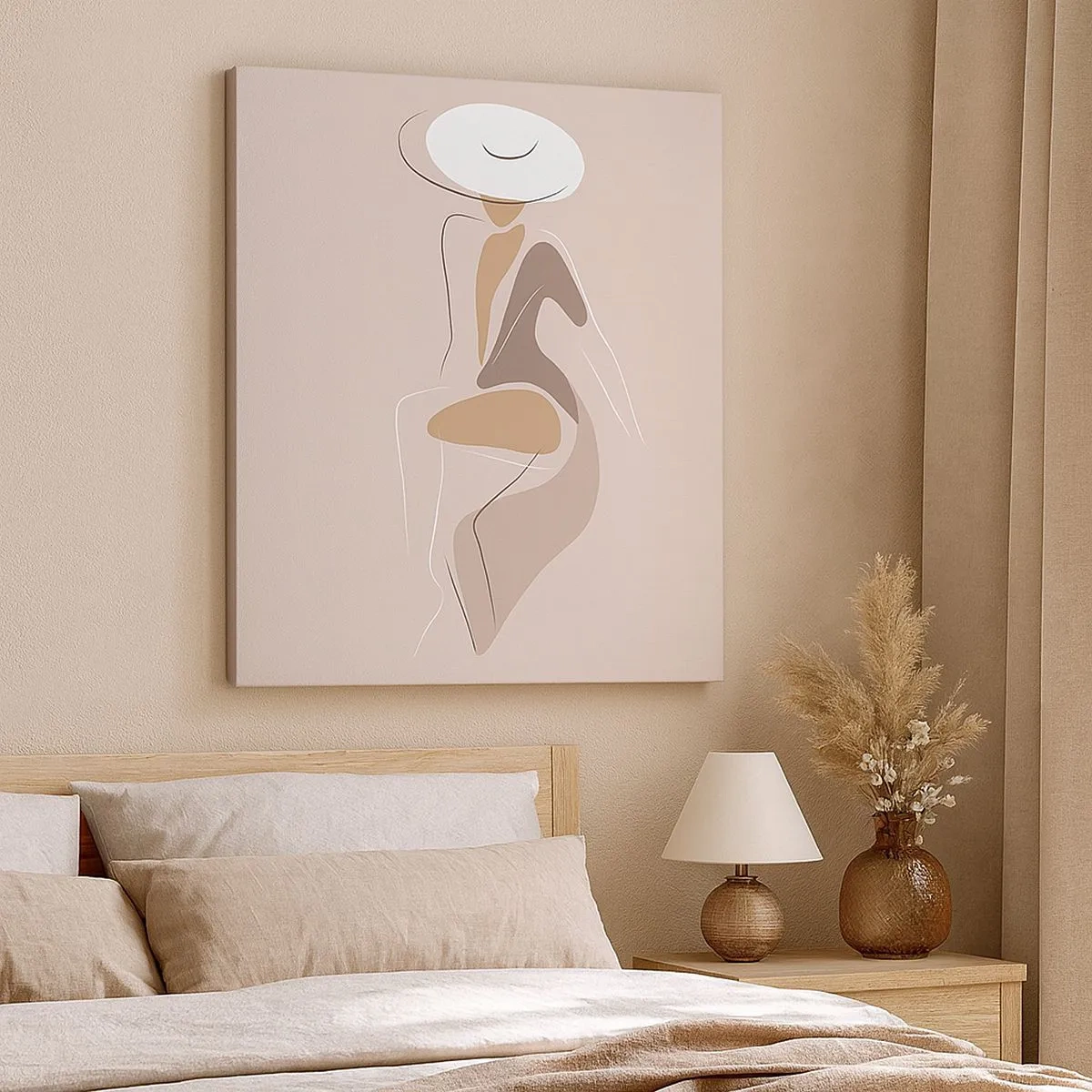 Lærredstryk - Billede på lærred - En dame, der skal være - 30x30 cm