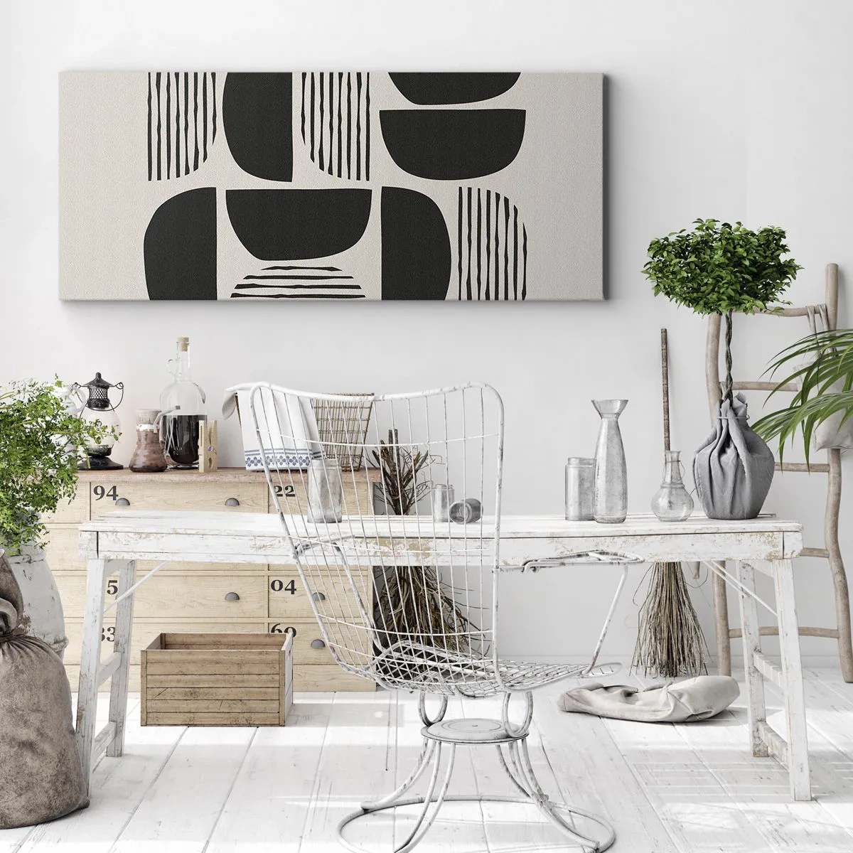 Lærredstryk - Billede på lærred - Halvhjertede arrangementer - 100x40 cm