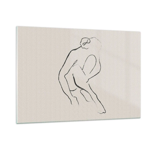 Billede på glas - Intim skitse - 120x80 cm