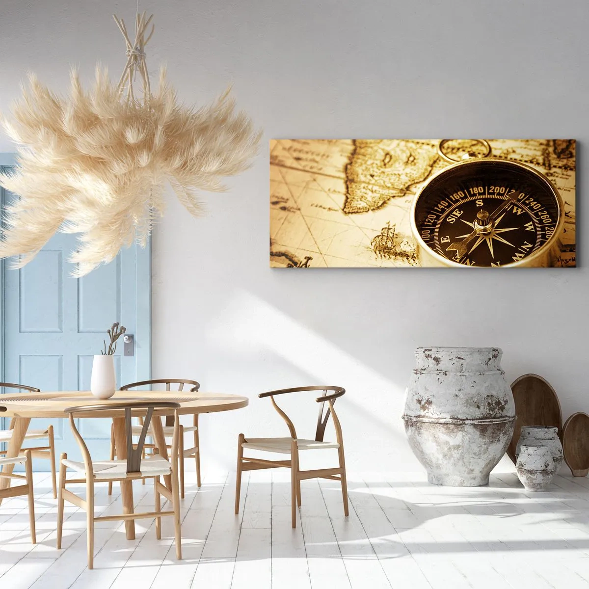 Lærredstryk - Billede på lærred - Øst eller vest? - 140x50 cm