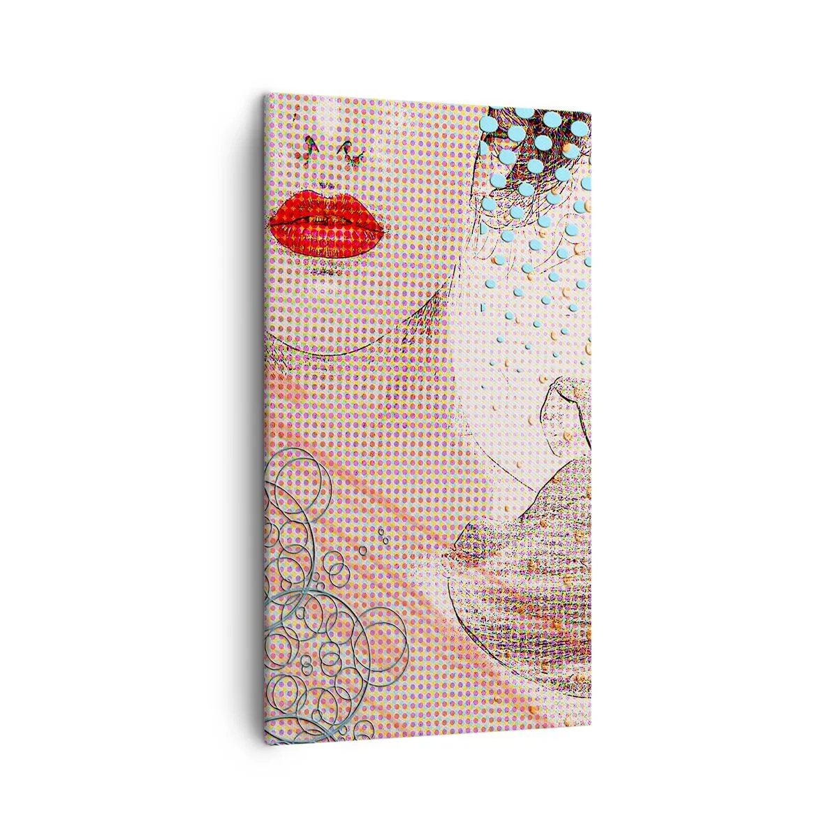 Lærredstryk - Billede på lærred - Tegneserieheroin - 45x80 cm