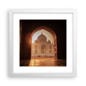 Plakat i hvid ramme - Et monument over overjordisk kærlighed - 30x30 cm