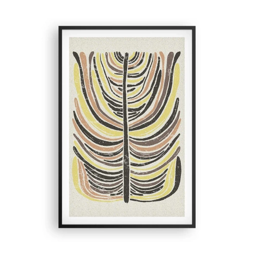 Plakat i sort ramme - Levende abstraktion - 61x91 cm
