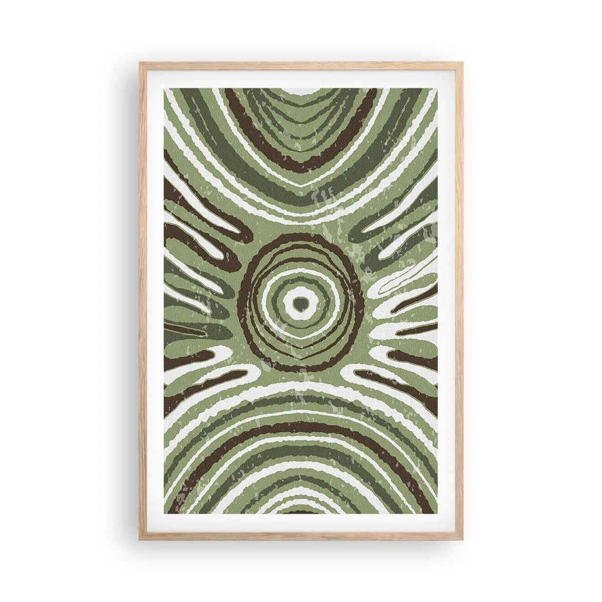 Plakat i ramme af lyst egetræ - Eksplosion af følelser - 61x91 cm