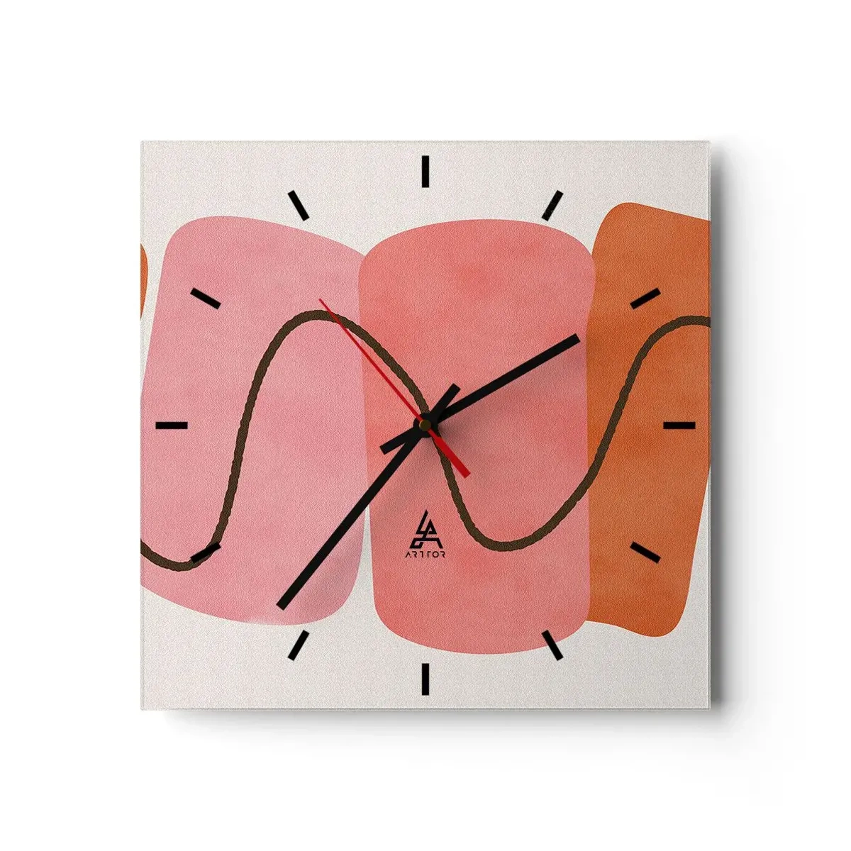 Vægur, Uret - Formernes blide bevægelse - 30x30 cm