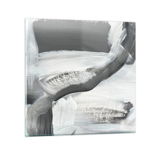 Billede på glas - Med beslutsom bevægelse - 50x50 cm