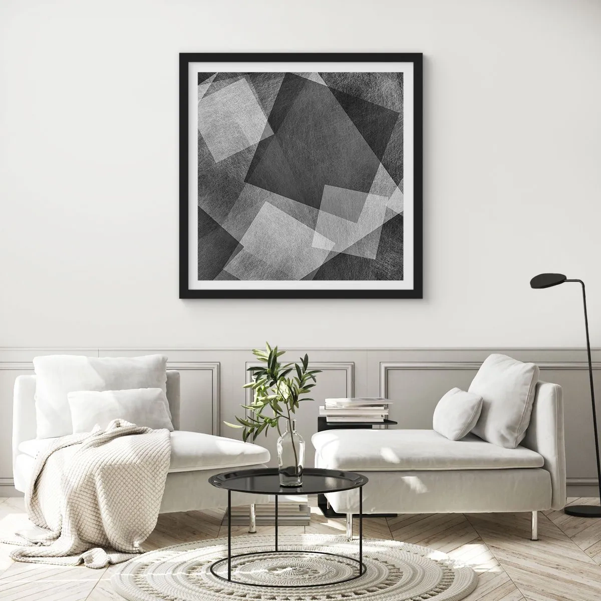 Plakat i sort ramme - Et evigt symbol på bestandighed og orden - 40x40 cm