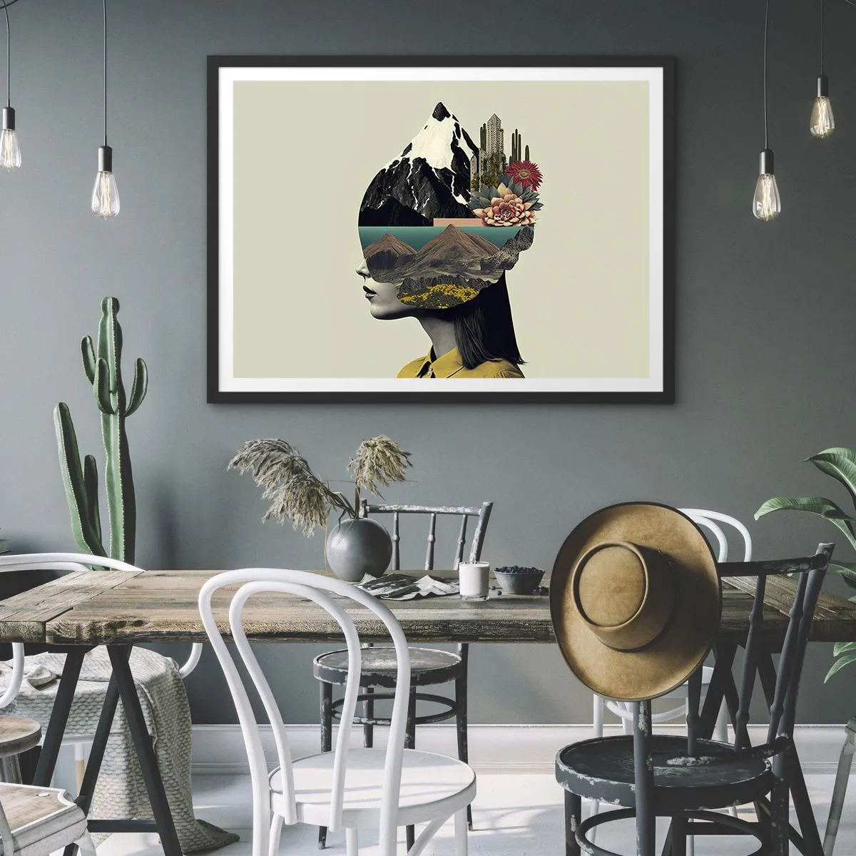 Plakat i sort ramme - Kvinden - altid et mysterium - 70x50 cm