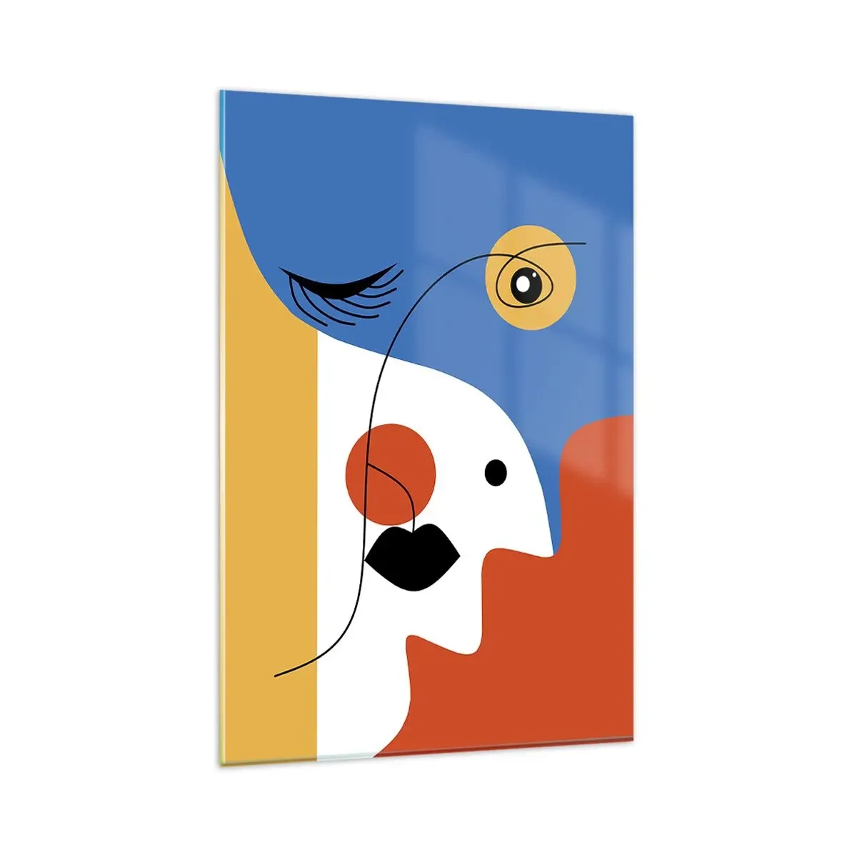 Billede på glas - Dekonstrueret portræt - 80x120 cm