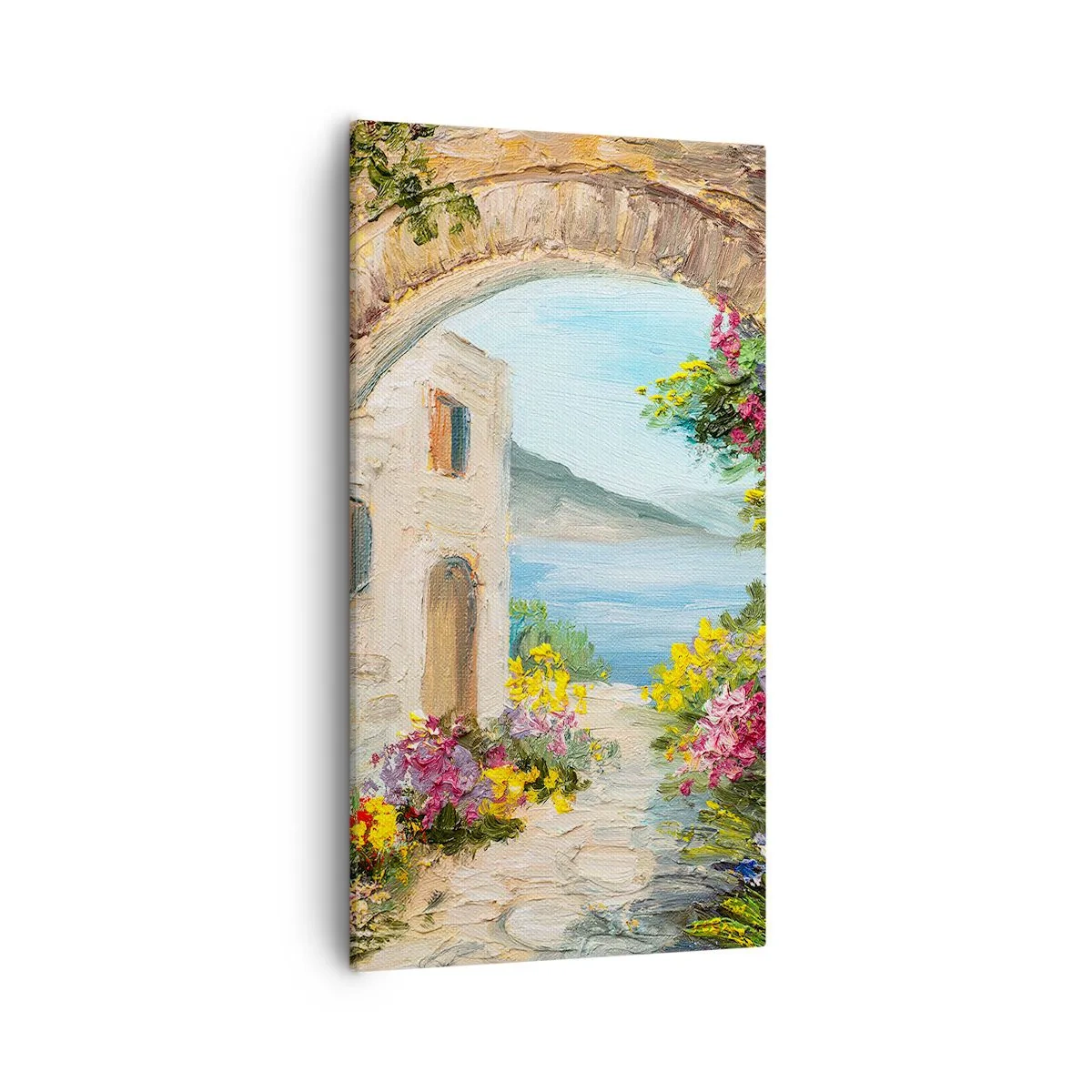 Lærredstryk - Billede på lærred - Charmen af kystlandskabet - 55x100 cm