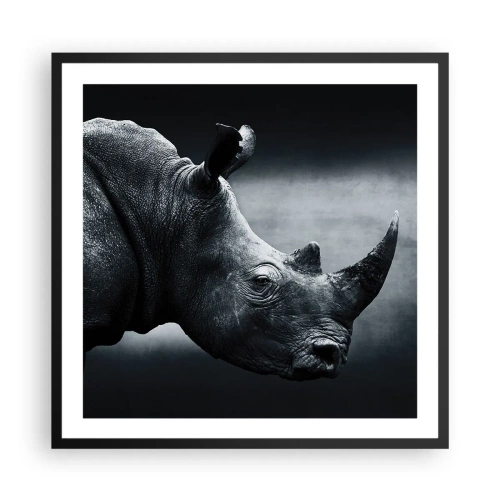 Plakat i sort ramme - Højre profil - 60x60 cm