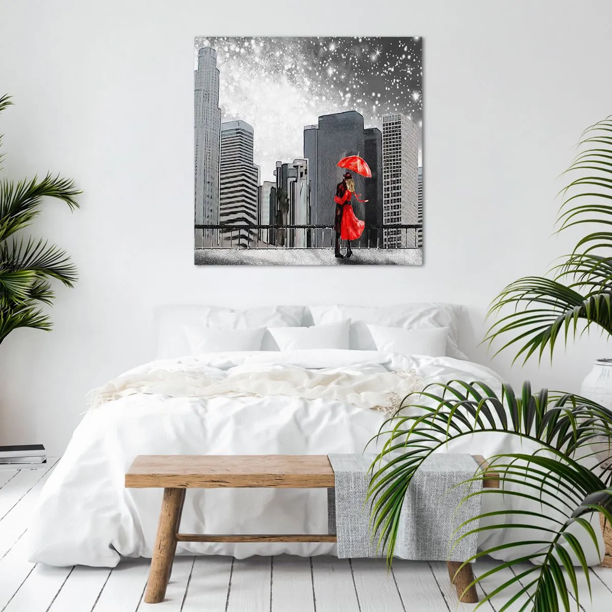 Lærredstryk - Billede på lærred - Et menneske, ikke en sten - 70x70 cm