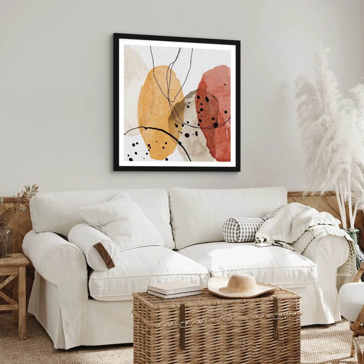 Plakat i sort ramme - Som lys, klar luft - 30x30 cm