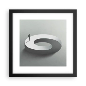 Plakat i sort ramme - Og vær klog - 30x30 cm