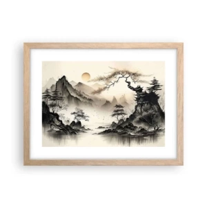 Plakat i ramme af lyst egetræ - Orientens unikke charme - 40x30 cm