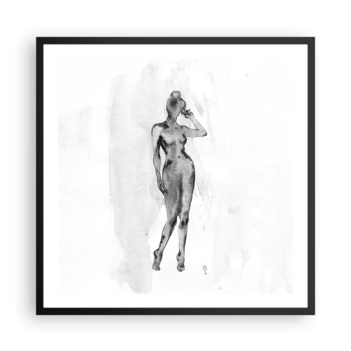 Plakat i sort ramme - En undersøgelse af idealet om kvindelighed - 60x60 cm