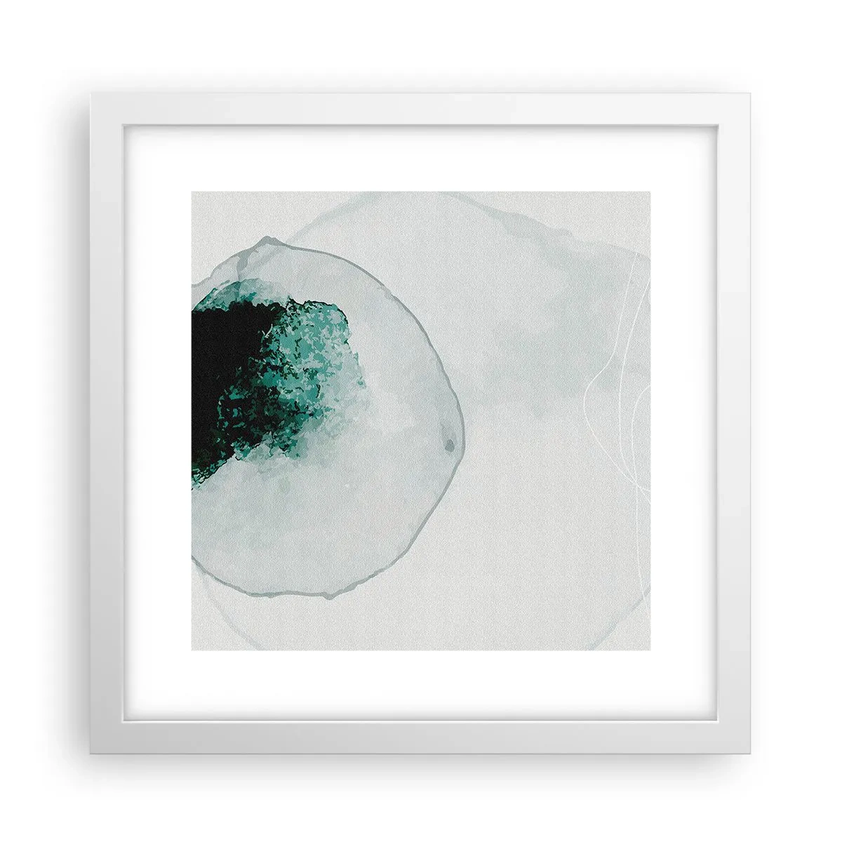 Plakat i hvid ramme - I en dråbe vand - 30x30 cm