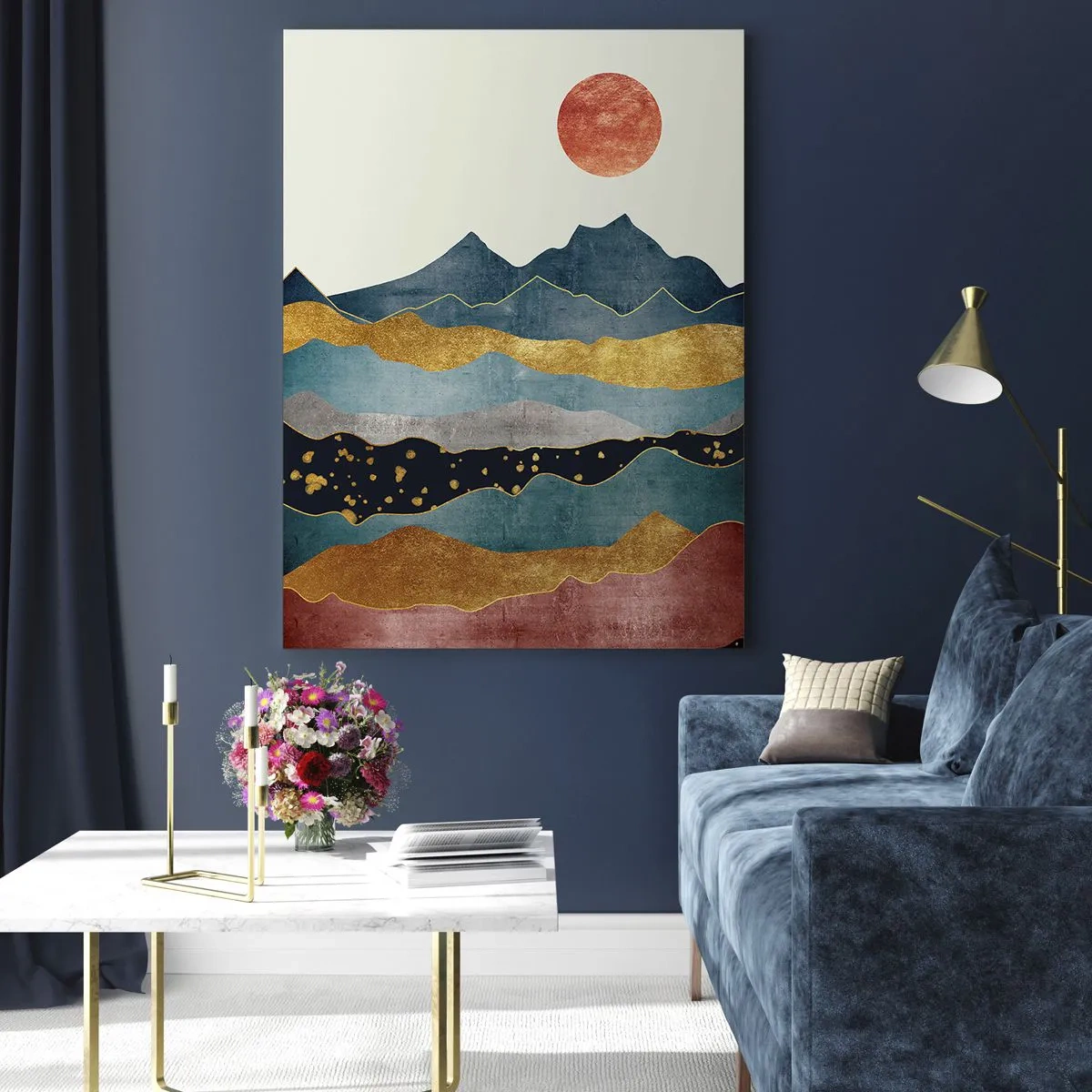 Billede på glas - Et tværsnit af verden - 80x120 cm