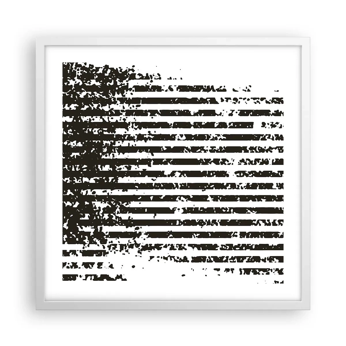 Plakat i hvid ramme - Rytme og støj - 50x50 cm