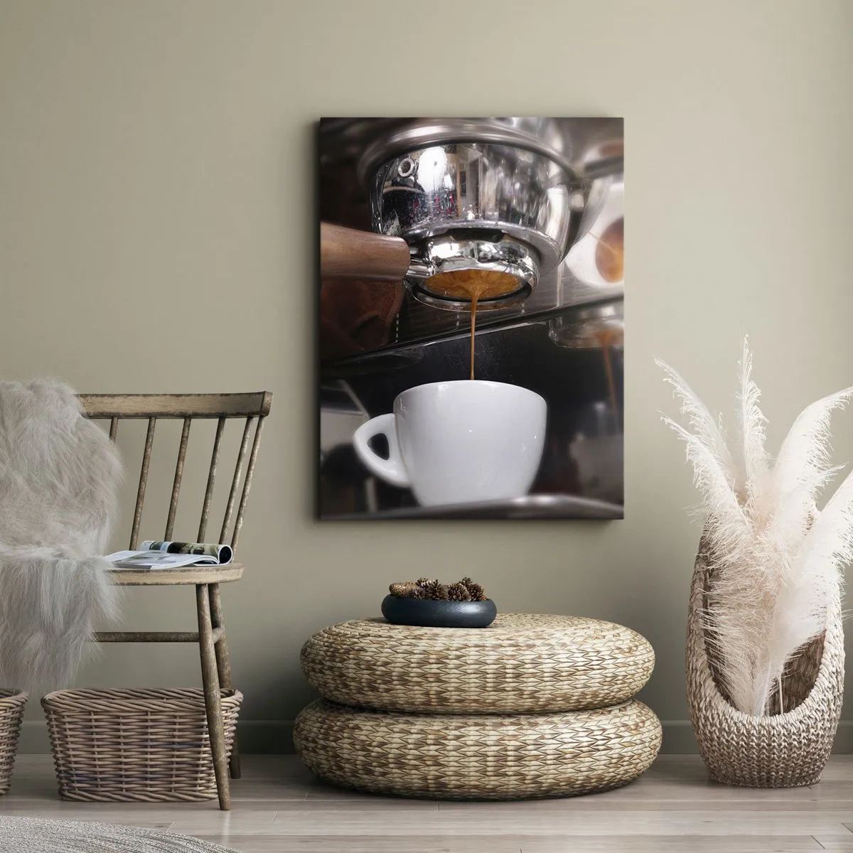 Lærredstryk - Billede på lærred - Et godt øjeblik på dagen - 70x100 cm