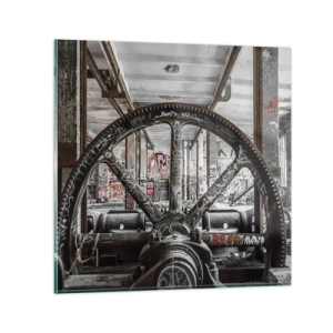 Billede på glas - Fabrikkens hemmelige liv - 60x60 cm