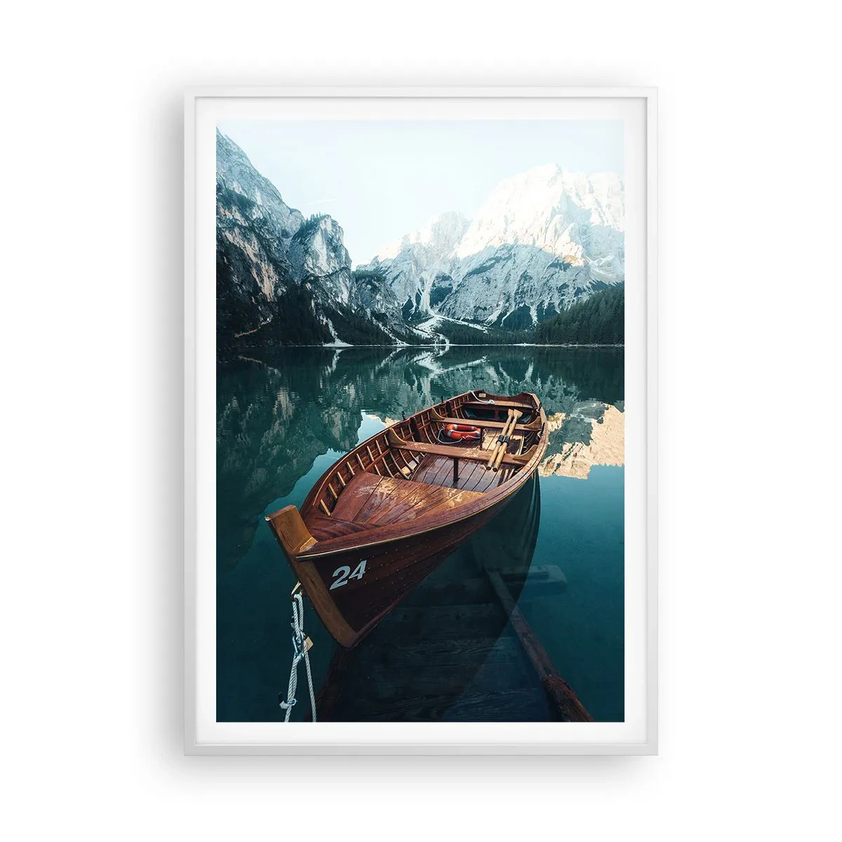 Plakat i hvid ramme - Som om det var malet på glas - 70x100 cm