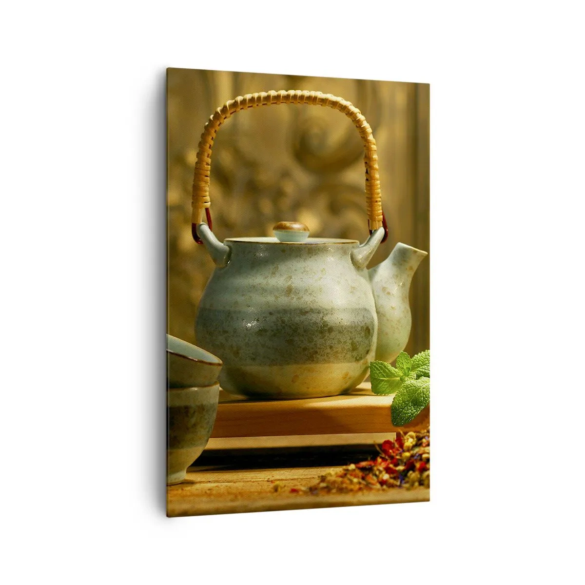 Lærredstryk - Billede på lærred - En afhandling om at drikke te - 80x120 cm