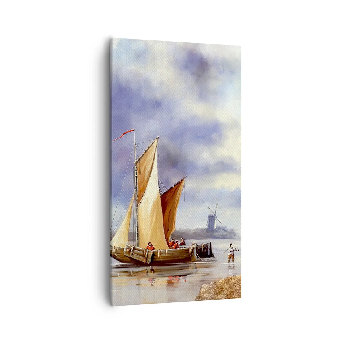 Lærredstryk - Billede på lærred - Sømændenes tilbagevenden - 55x100 cm