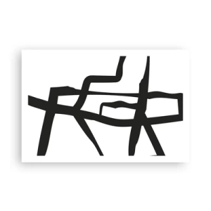 Plakat - Sort og hvid konstruktion - 91x61 cm