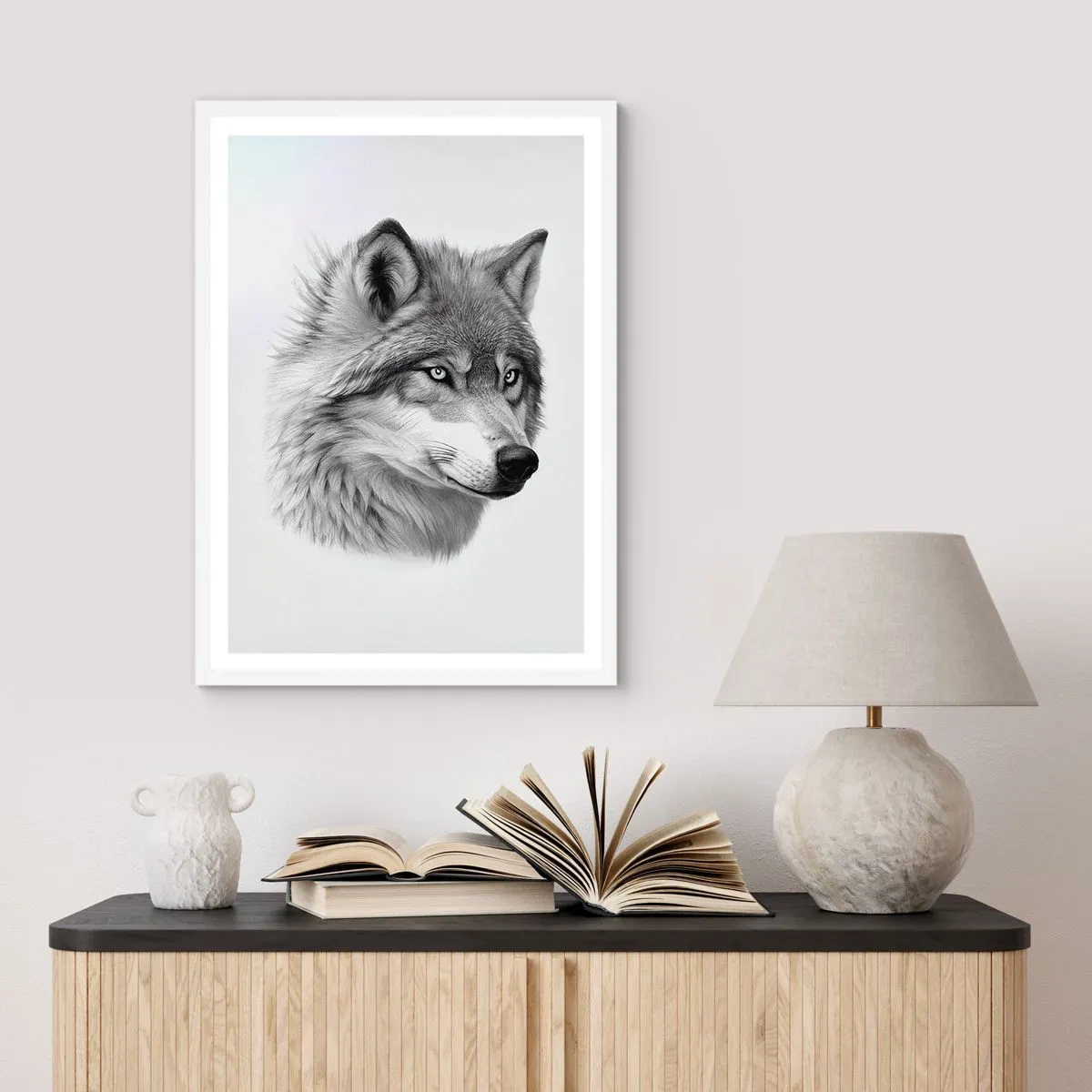 Plakat i hvid ramme - Alpha - uden tvivl - 30x40 cm