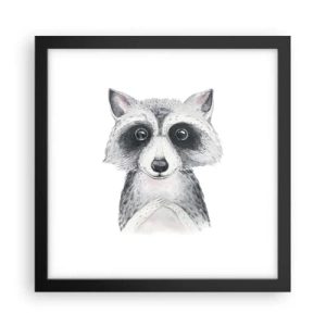 Plakat i sort ramme - Et øjeblik til at trække på skuldrene - 30x30 cm