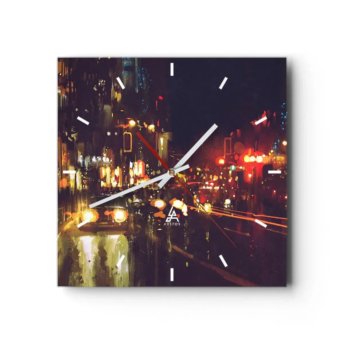 Vægur, Uret - Sænket i nattens lys - 40x40 cm