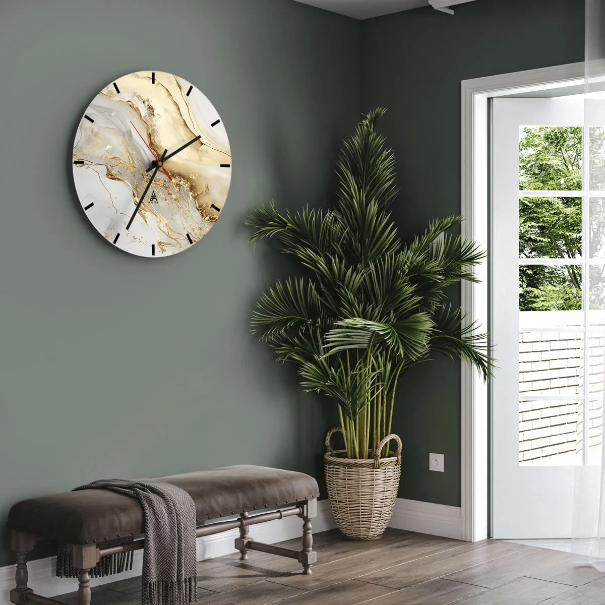 Vægur, Uret - Abstraktion: skønhed og godhed - 40x40 cm