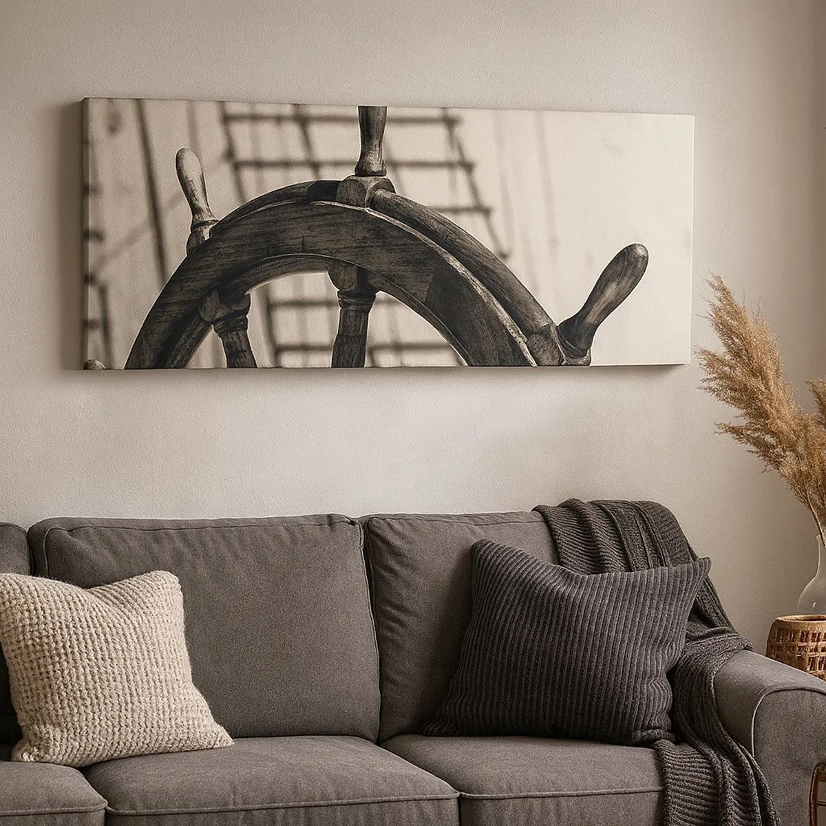 Lærredstryk - Billede på lærred - Historier om havet - 100x40 cm