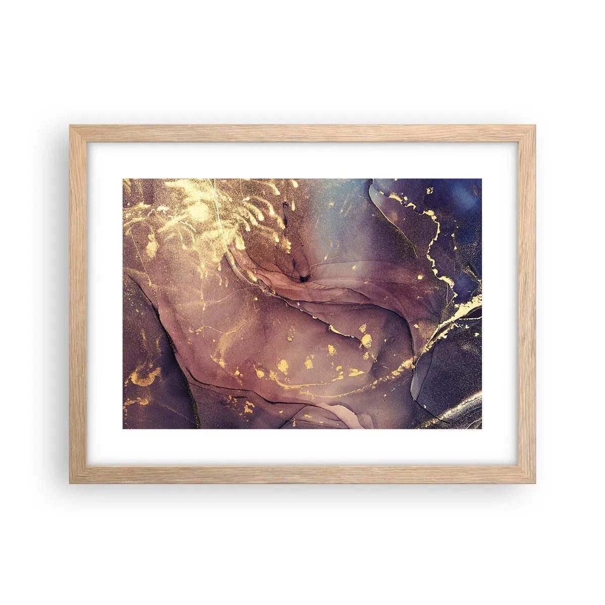 Plakat i ramme af lyst egetræ - Materie og ånd - 40x30 cm