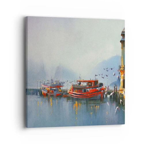 Lærredstryk - Billede på lærred - Ved verdens ende - 40x40 cm