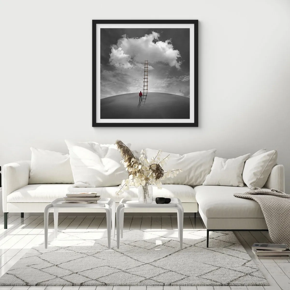 Plakat i sort ramme - Alt er muligt - 40x40 cm