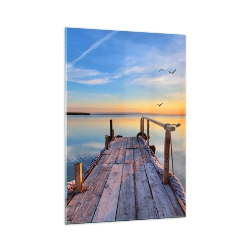 Billede på glas - Går fremad mod solen - 70x100 cm